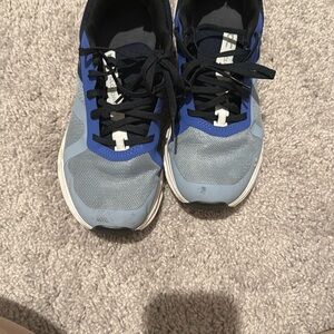 Blue and White Athletic Sneakers